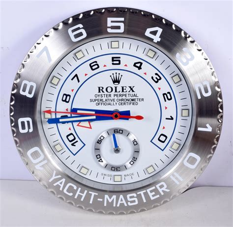 rolex wall clock vintage|Rolex yacht master wall clock.